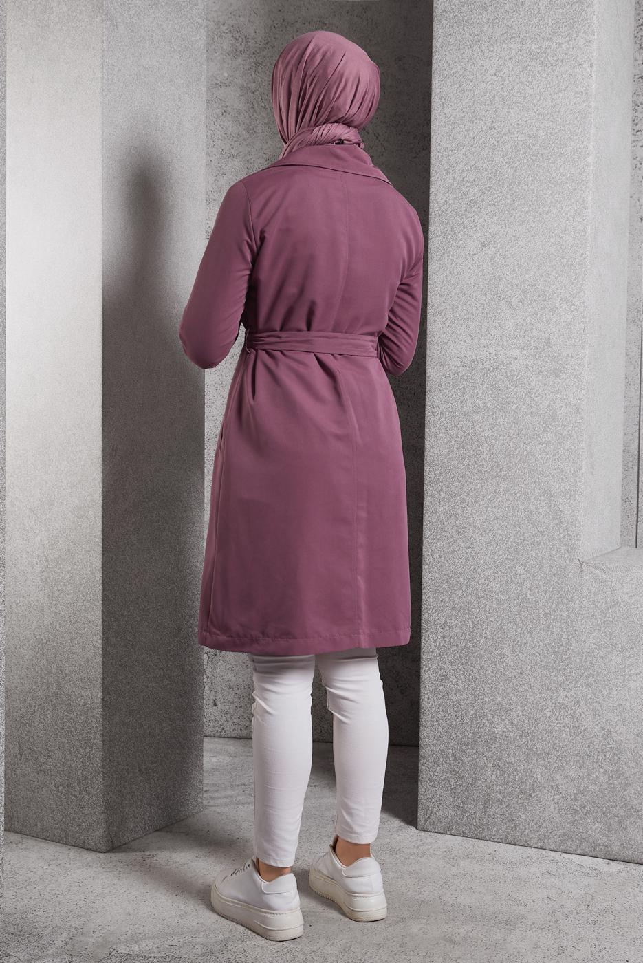 Vêtements hijab ROSE TRENCH-COAT CEINTURÉ T 2216