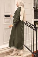 Vêtements hijab KAKI TRENCH-COAT À CAPUCHE T 6521