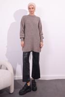 Hijab clothing GREY BALLOON SLEEVE TUNIC T 1809