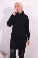 Tesettür giyim SİYAH TRİKO KAZAK T 3409
