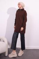 Vêtements hijab BRUN PULL EN MAILLE T 3409