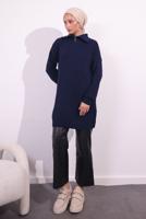 Tesettür giyim LACİVERT TRİKO KAZAK T 3409