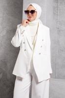 Tesettür giyim KREM SIFIR KOL TRİKO BODY T 3609