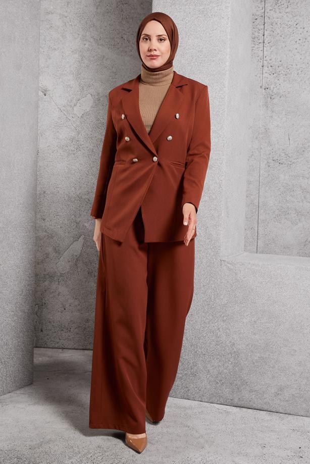 Vêtements hijab BRUN CORPS SANS MANCHES T 3609 - TRENDTESETTÜR