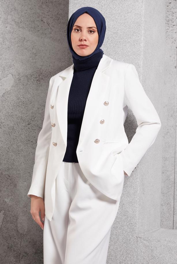 Vêtements hijab BLEU MARINE CORPS SANS MANCHES T 3609 - TRENDTESETTÜR
