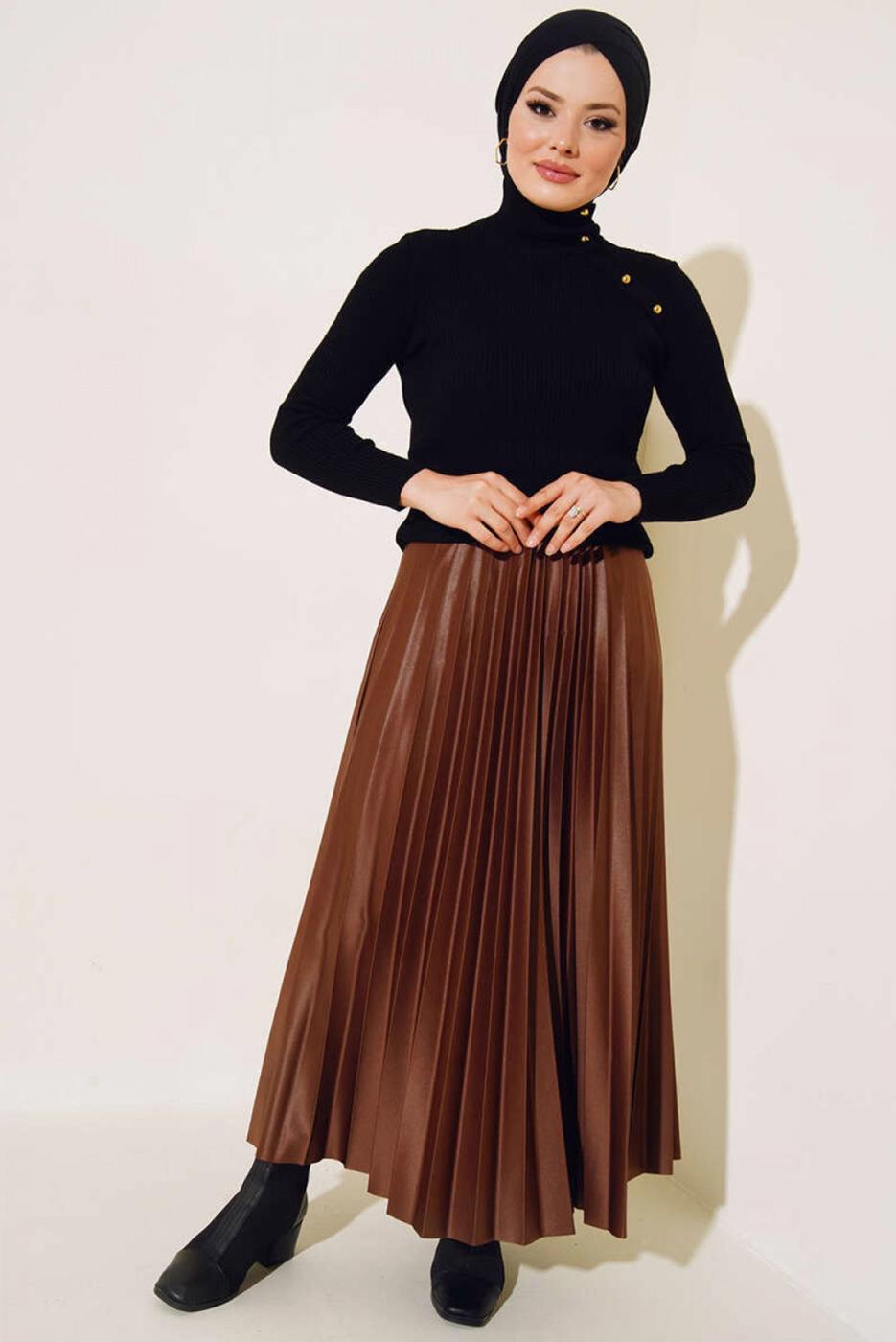 Tesettür giyim SİYAH BOĞAZLI YAKA TRİKO BODY T 4403