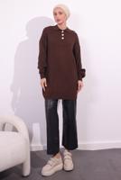 Tesettür giyim KAHVE TRİKO KAZAK T 7409