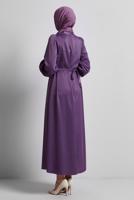 Vêtements hijab POURPRE ROBE DE SOIRÉE EN SATIN T 0821