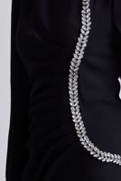 Tesettür giyim SİYAH TAŞ DETAYLI ABİYE ELBİSE T 1716