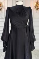 Vêtements hijab NOIR ROBE DE SOIRÉE MODESTE T 5163