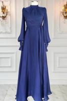 Vêtements hijab BLEU MARINE ROBE DE SOIRÉE MODESTE T 5163