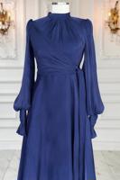 Vêtements hijab BLEU MARINE ROBE DE SOIRÉE MODESTE T 5163