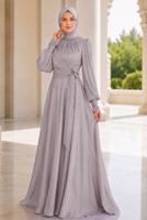 Vêtements hijab POURPRE ROBE DE SOIRÉE MODESTE T 5163
