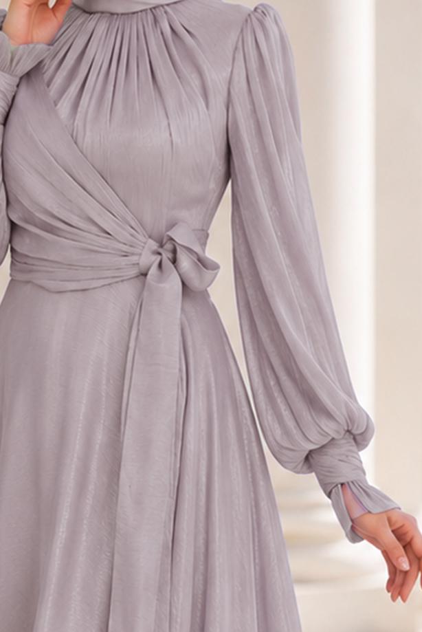 Vêtements hijab POURPRE T 5163 AH ABİYE ELBİSE - TRENDTESETTÜR