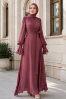 Hijab clothing PINK MODEST EVENING DRESS T 5163