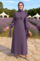 Hijab clothing PURPLE GEM EMBROIDERED EVENING DRESS T 9063