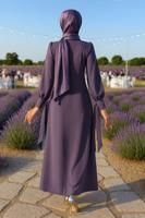 Hijab clothing PURPLE GEM EMBROIDERED EVENING DRESS T 9063