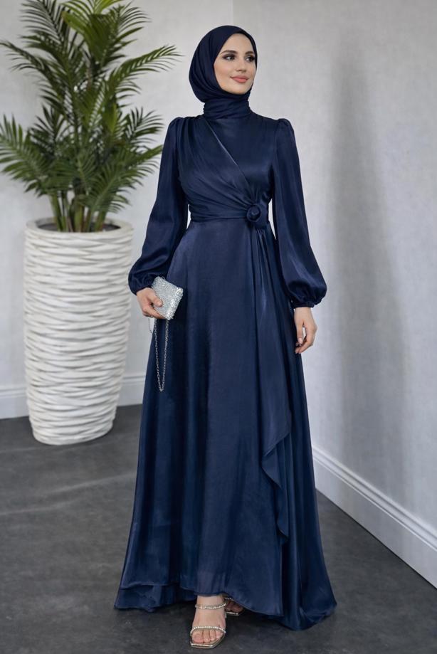 Vêtements hijab  TIED EVENING DRESS T 9126 - TRENDTESETTÜR