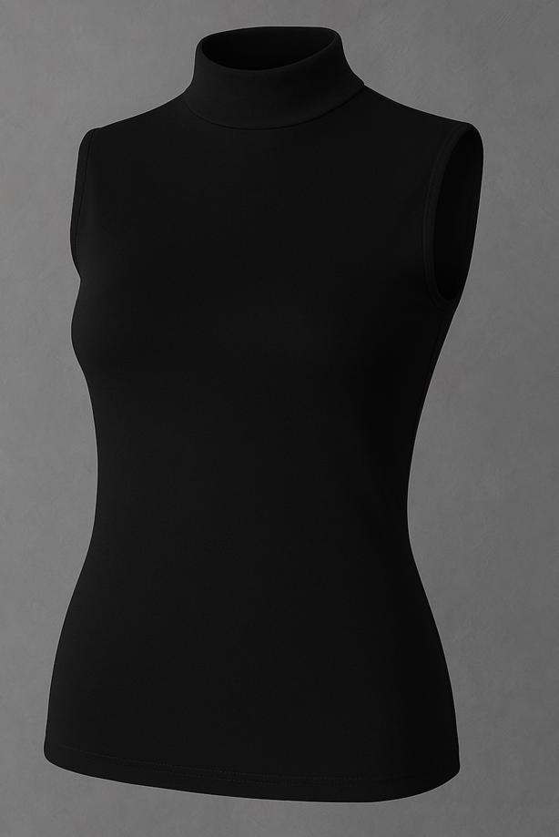 Vêtements hijab NOIR BODY SANS MANCHES EN COTON T 9384 - TRENDTESETTÜR