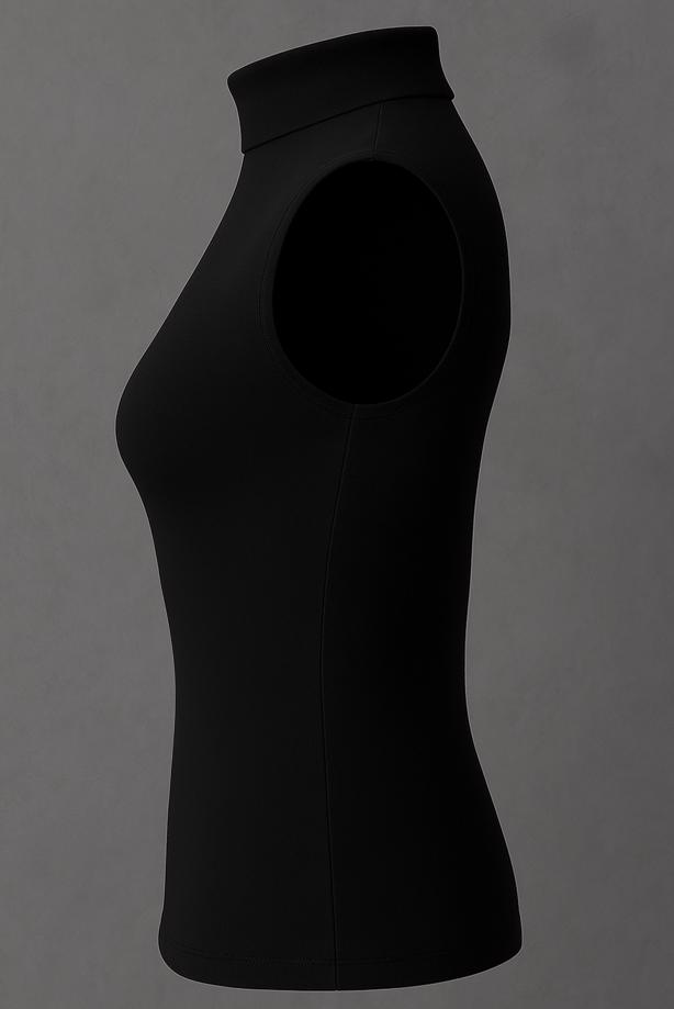 Vêtements hijab NOIR BODY SANS MANCHES EN COTON T 9384 - TRENDTESETTÜR