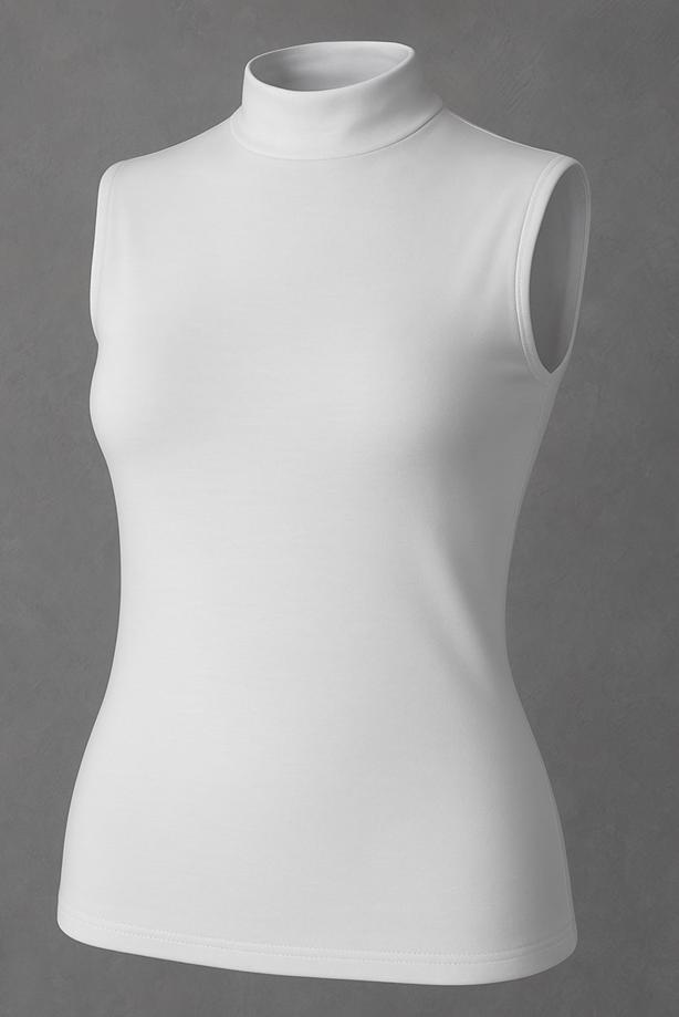 Vêtements hijab BLANC BODY SANS MANCHES EN COTON T 9384 - TRENDTESETTÜR