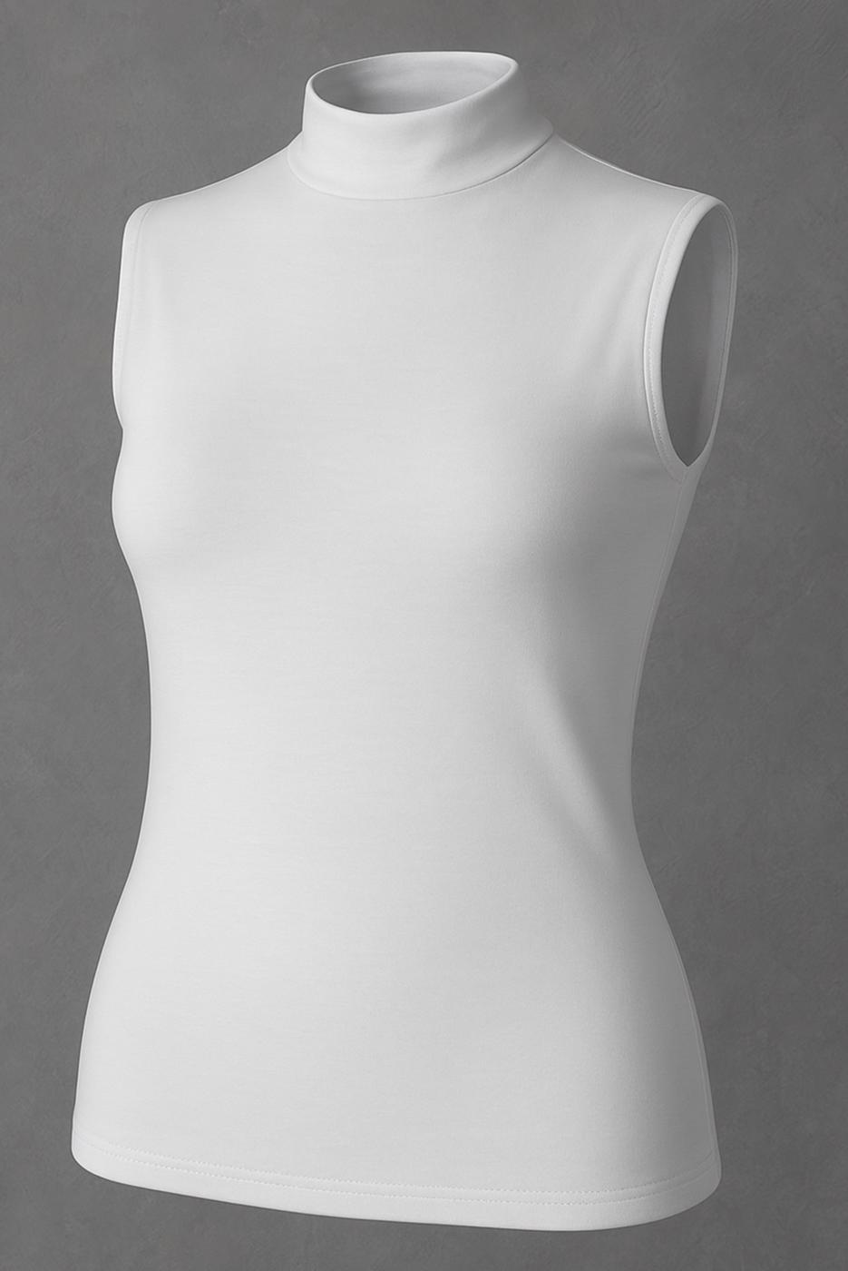 Vêtements hijab BLANC BODY SANS MANCHES EN COTON T 9384