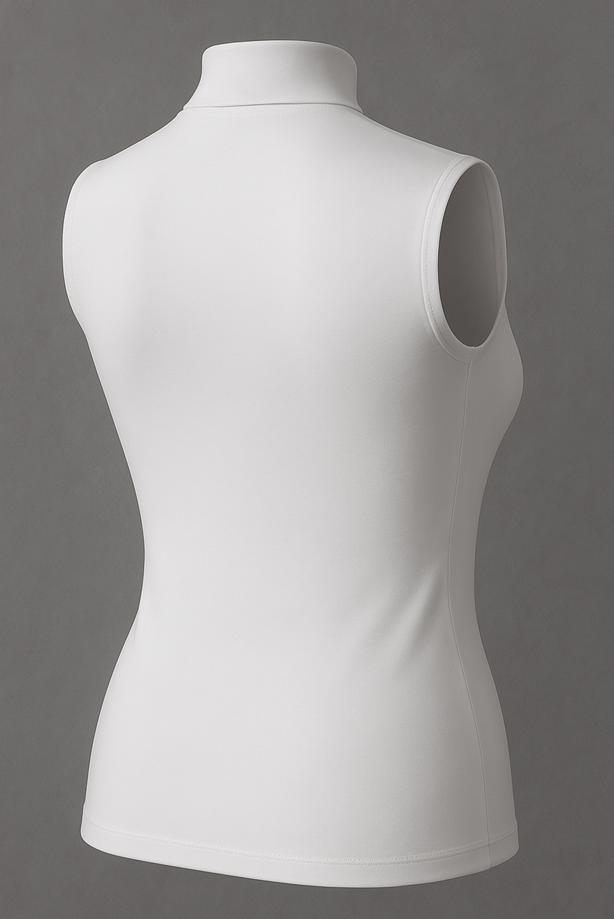 Vêtements hijab BLANC BODY SANS MANCHES EN COTON T 9384 - TRENDTESETTÜR