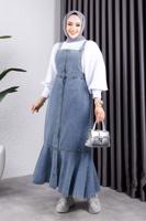 Vêtements hijab BLEU ROBE SALOPETTE EN JEAN T 365