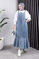 Vêtements hijab BLEU ROBE SALOPETTE EN JEAN T 365