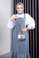 Vêtements hijab BLEU ROBE SALOPETTE EN JEAN T 365