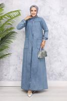 Vêtements hijab BLEU ROBE EN JEAN T 857