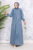 Vêtements hijab BLEU ROBE EN JEAN T 857