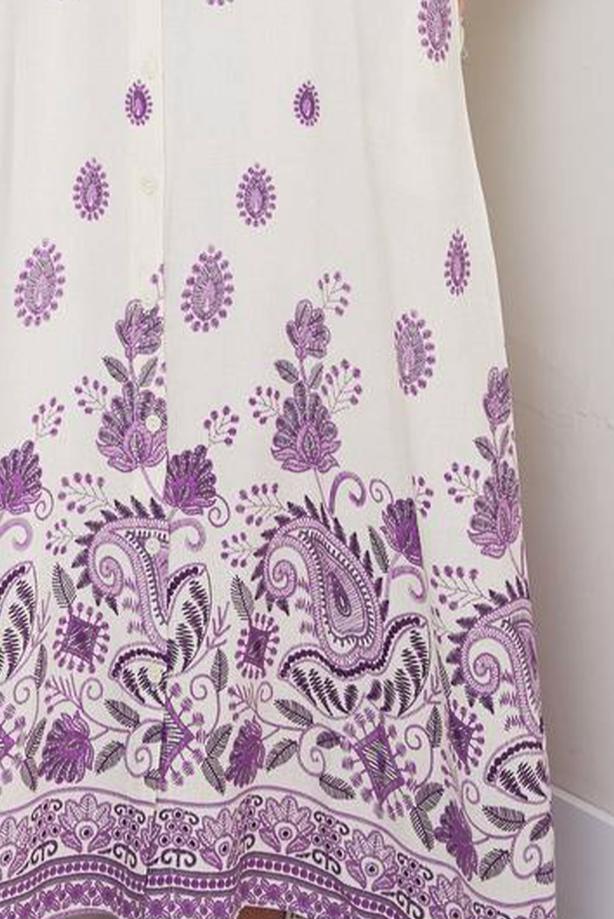 Vêtements hijab POURPRE ROBE À MOTIFS T 1888 - TRENDTESETTÜR