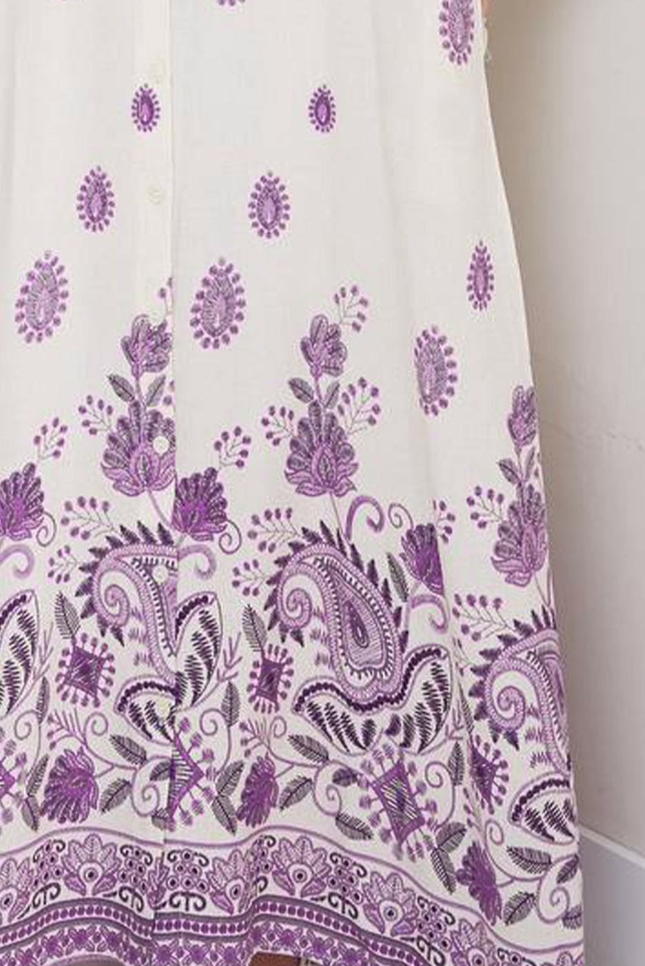 Vêtements hijab POURPRE ROBE À MOTIFS T 1888