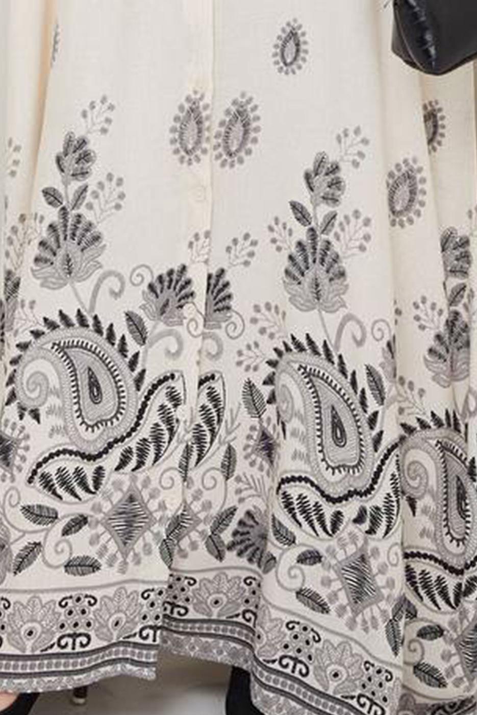 Vêtements hijab GRIS ROBE À MOTIFS T 1888