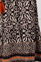 Tesettür giyim TURUNCU DESENLİ ELBİSE T 2186