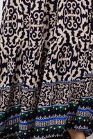 Tesettür giyim LACİVERT DESENLİ ELBİSE T 2186