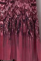 Tesettür giyim BORDO DESENLİ ELBİSE T 4567