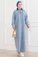 Vêtements hijab BLEU ROBE EN JEAN T 4826