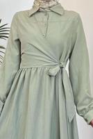 Hijab clothing GREEN TIED DRESS T 5026