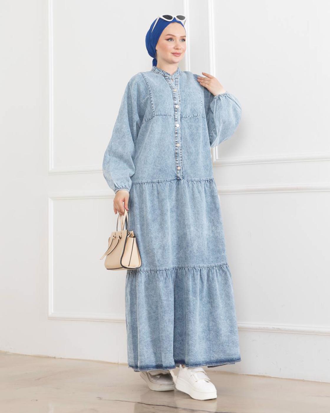 Vêtements hijab BLEU ROBE EN JEAN T 5544