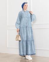 Vêtements hijab BLEU ROBE EN JEAN T 5544