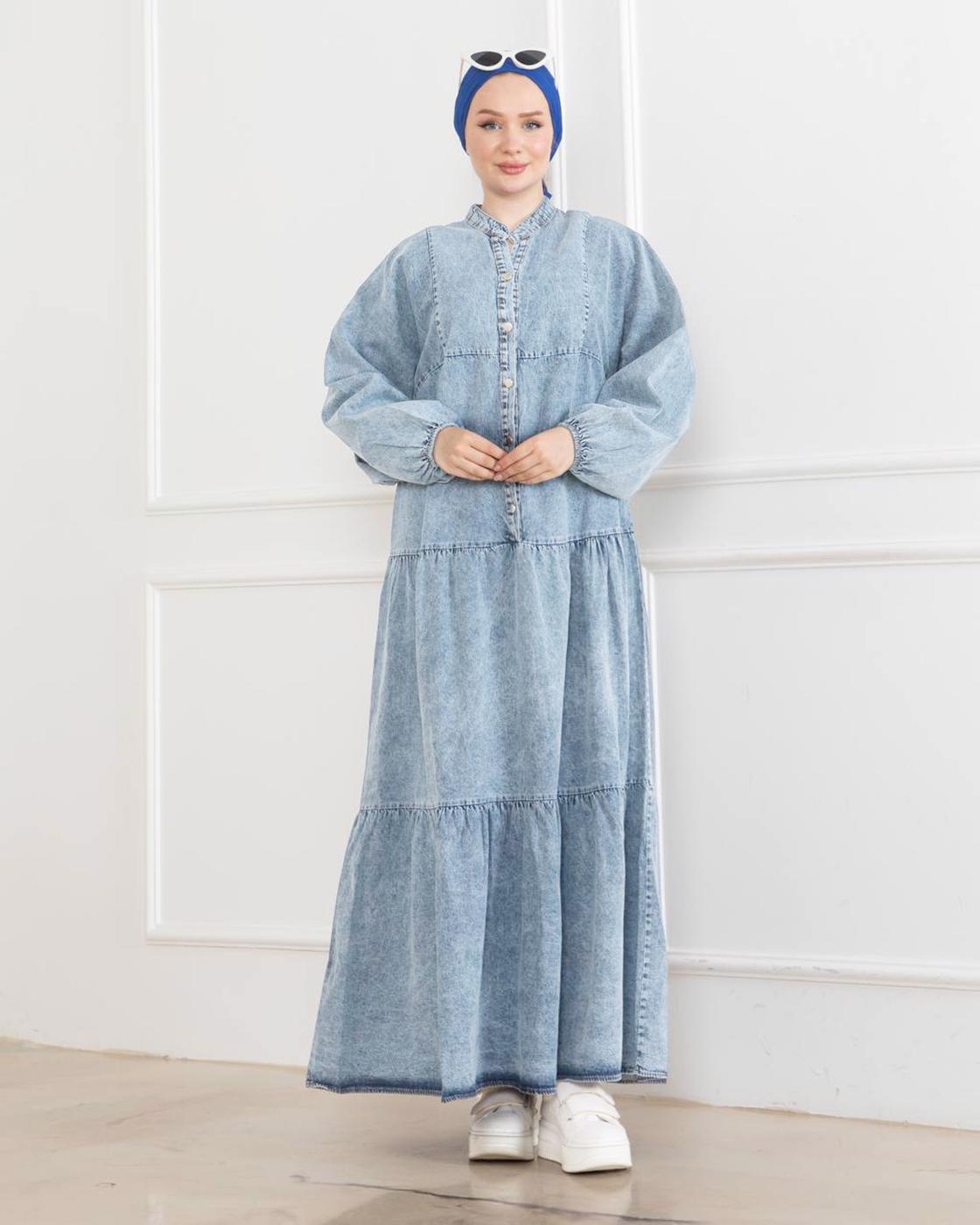 Vêtements hijab BLEU ROBE EN JEAN T 5544