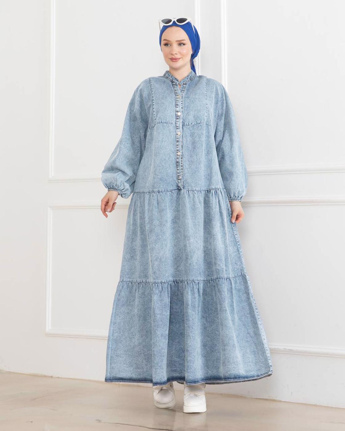 Vêtements hijab BLEU ROBE EN JEAN T 5544