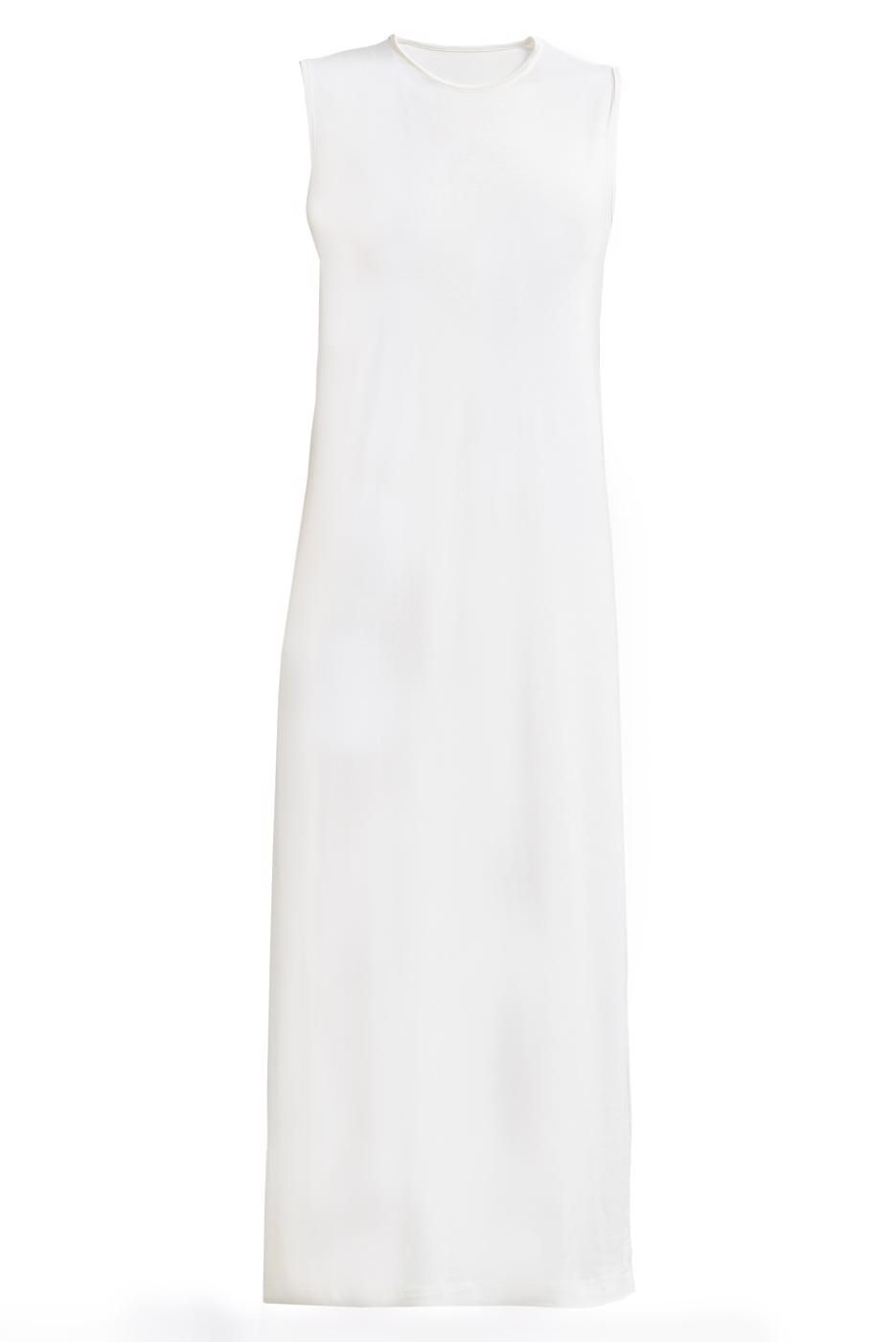 Vêtements hijab BLANC ROBE SANS MANCHES LIGNE T 5774