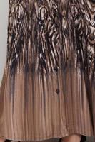 Tesettür giyim KAHVE DESENLİ ELBİSE T 6595