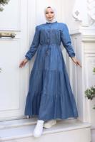 Vêtements hijab BLEU ROBE EN JEAN T 6676