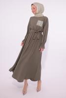 Vêtements hijab VISON ROBE CEINTURÉE T 7574