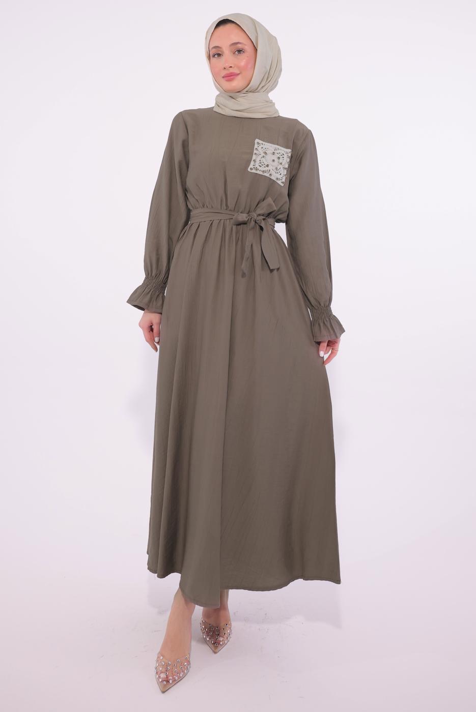 Vêtements hijab VISON ROBE CEINTURÉE T 7574