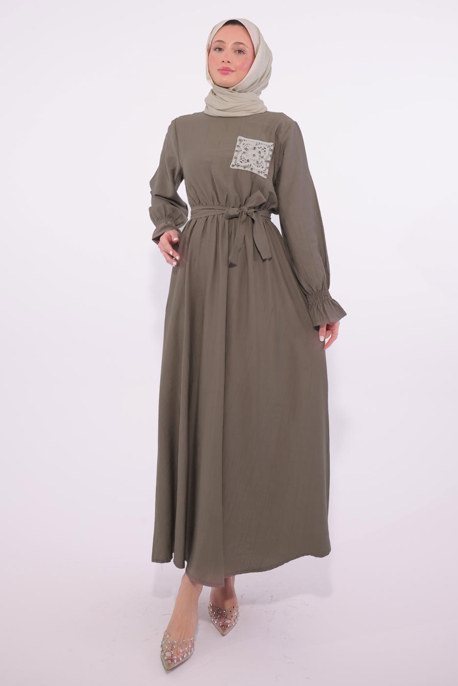 Vêtements hijab VISON ROBE CEINTURÉE T 7574